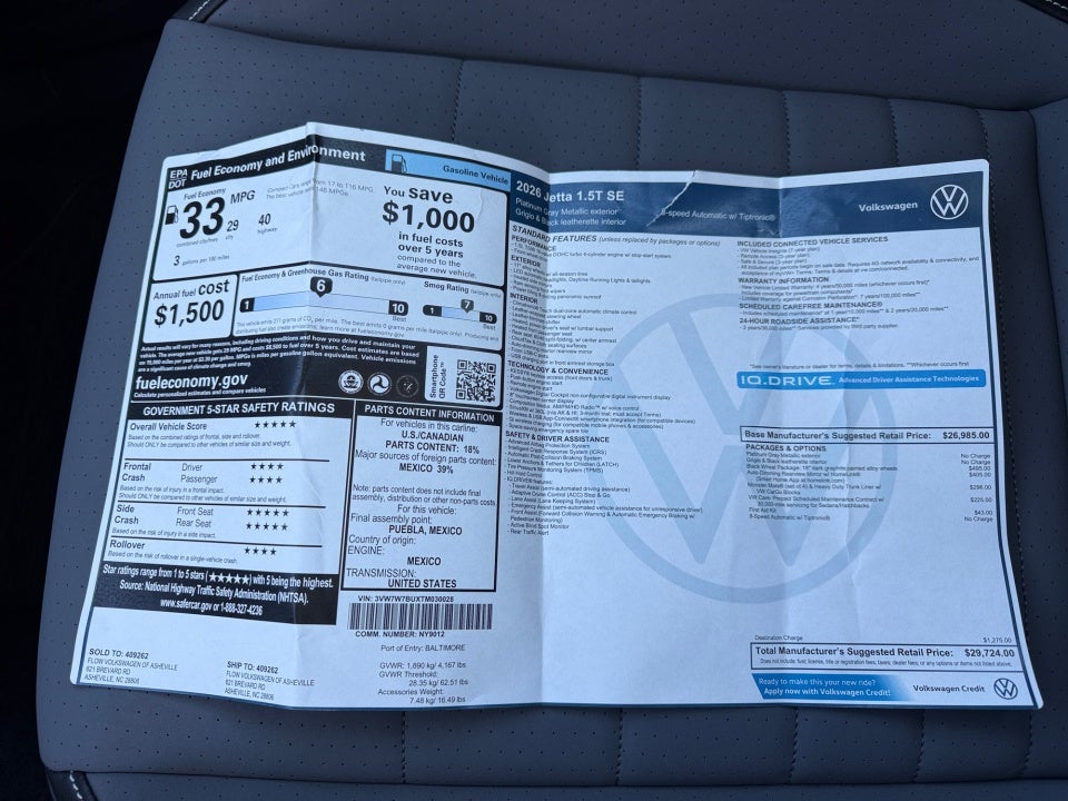 2026 Volkswagen Jetta SE