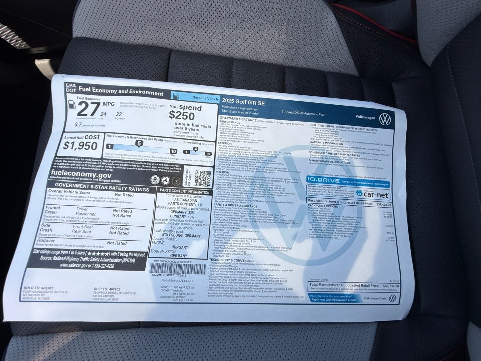 2025 Volkswagen Golf GTI 2.0T SE