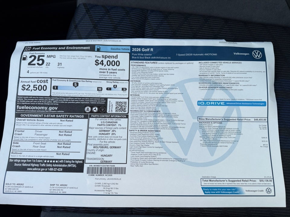 2026 Volkswagen Golf R 2.0T DSG