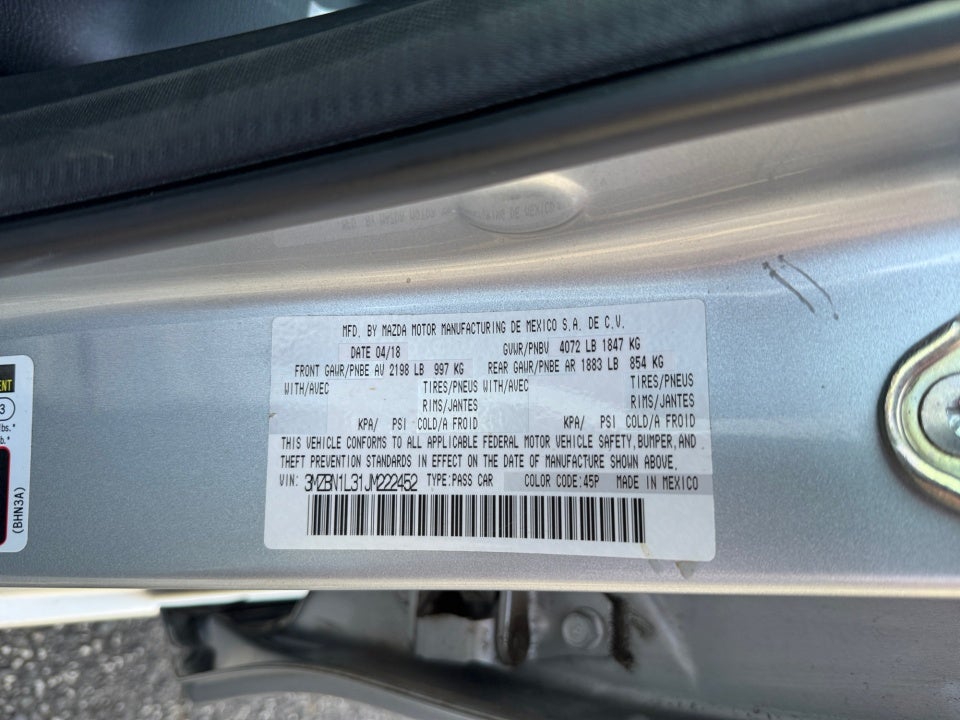 2018 Mazda Mazda3 Hatchback Touring