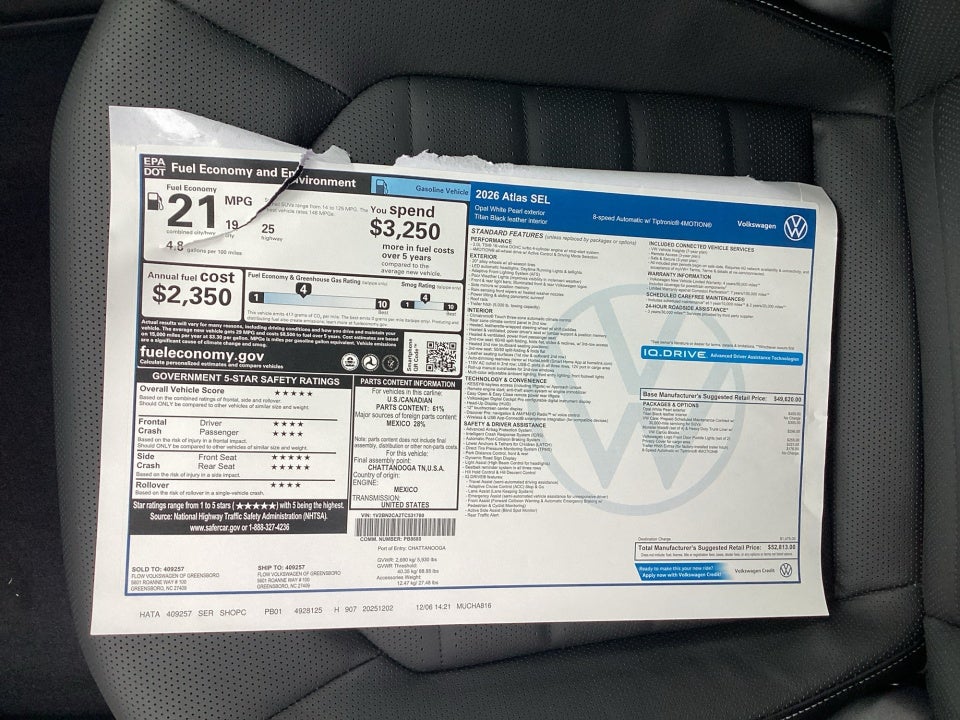 2026 Volkswagen Atlas SEL