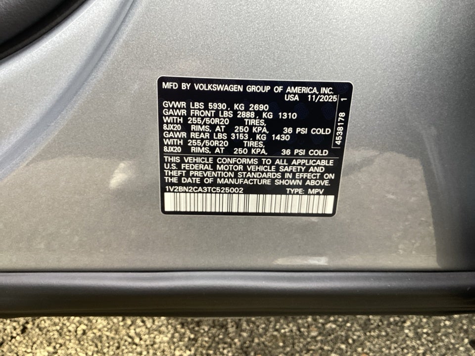 2026 Volkswagen Atlas 2.0T SEL