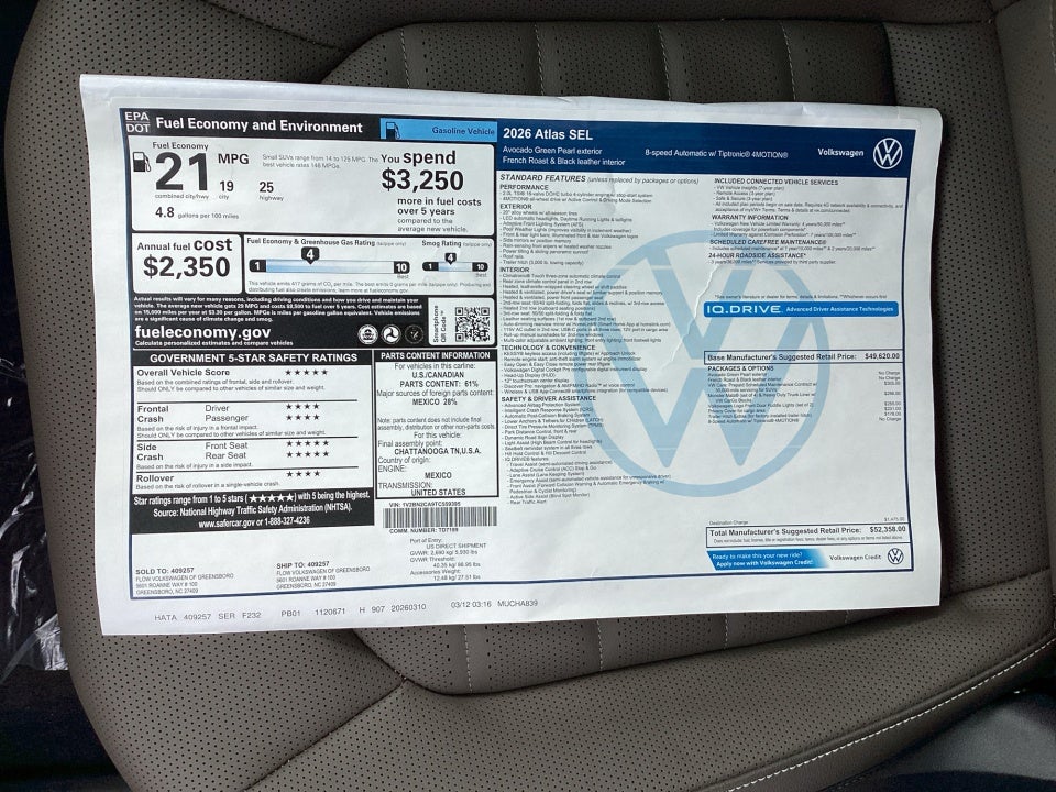 2026 Volkswagen Atlas SEL