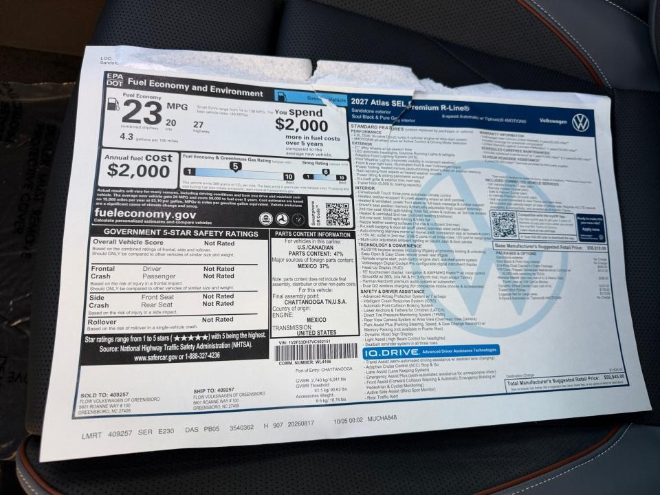 2027 Volkswagen Atlas SEL Premium R-Line