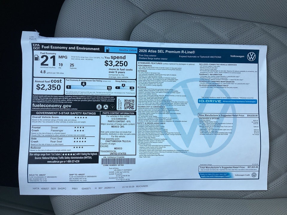 2026 Volkswagen Atlas SEL Premium R-Line