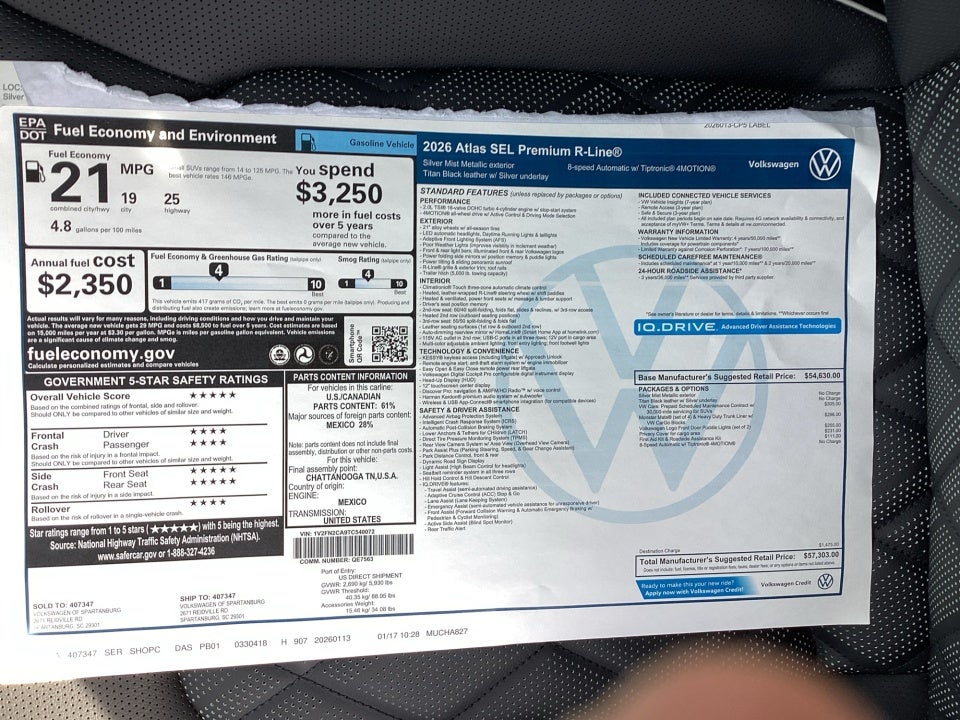 2026 Volkswagen Atlas SEL Premium R-Line