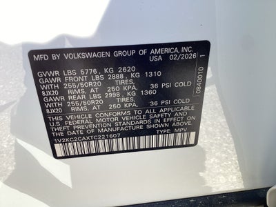 2026 Volkswagen Atlas Cross Sport SE with Technology