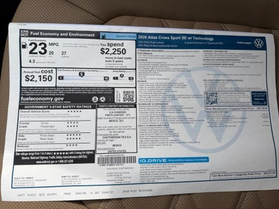 2026 Volkswagen Atlas Cross Sport 2.0T SE w/Technology