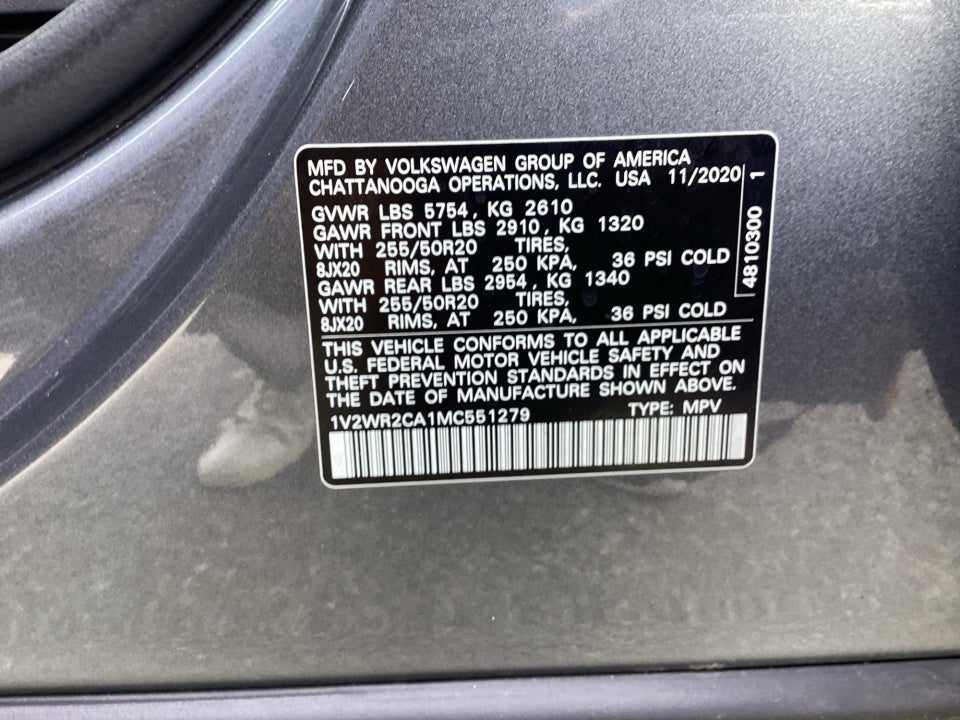 2021 Volkswagen Atlas 3.6L V6 SE w/Technology