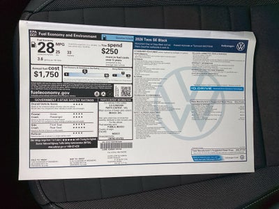 2026 Volkswagen Taos SE Black