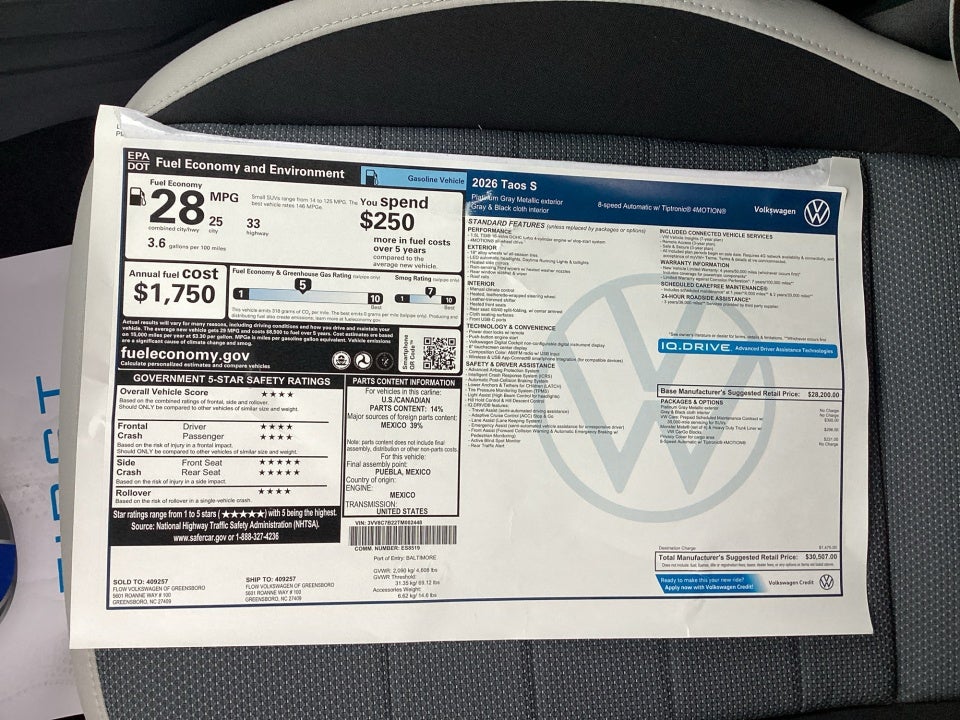 2026 Volkswagen Taos S