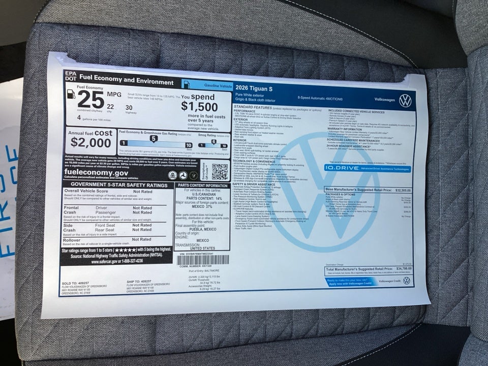 2026 Volkswagen Tiguan S