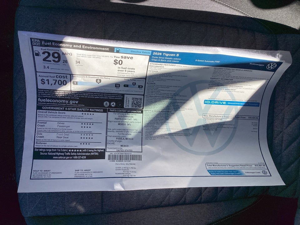 2026 Volkswagen Tiguan S