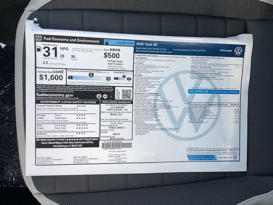 2026 Volkswagen Taos SE