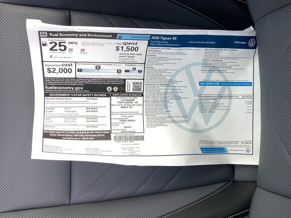 2026 Volkswagen Tiguan SE