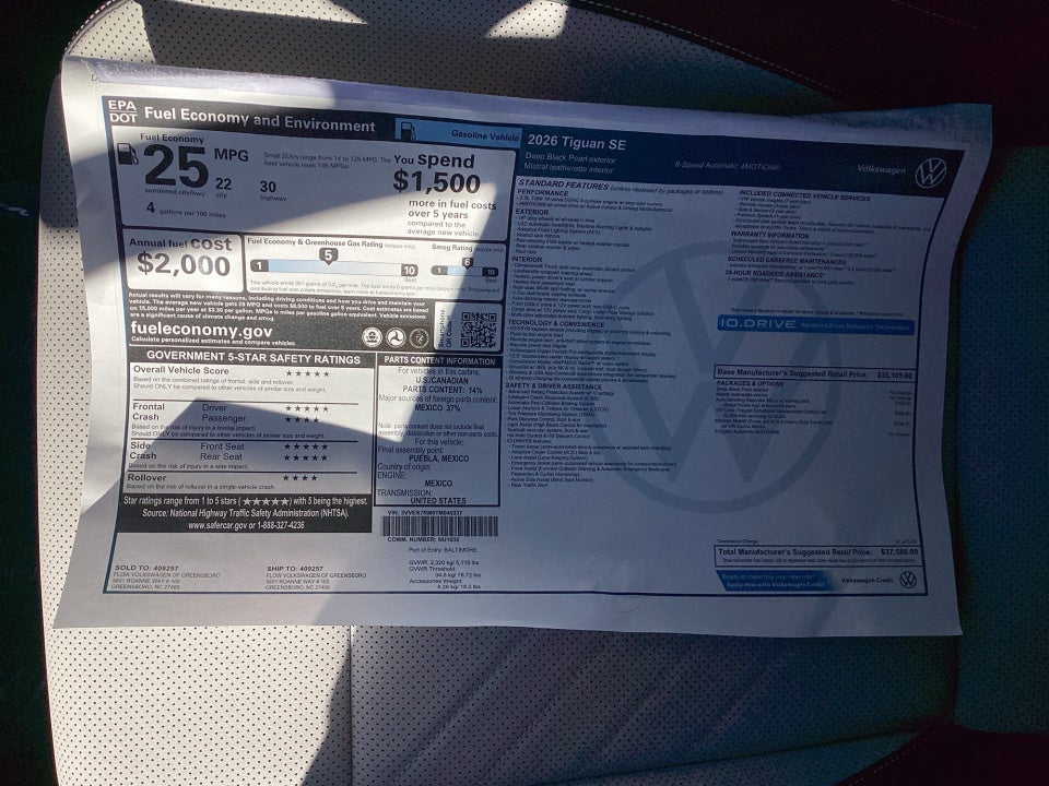 2026 Volkswagen Tiguan SE