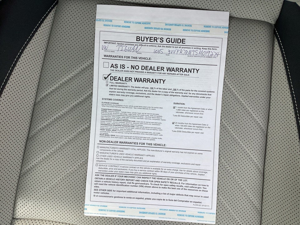 2025 Volkswagen Tiguan 2.0T SE