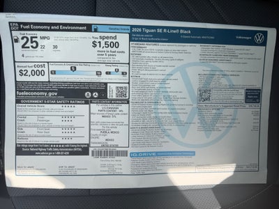 2026 Volkswagen Tiguan SE R-Line Black