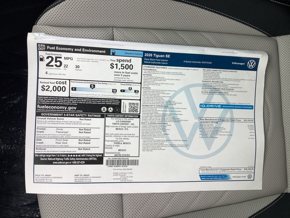 2026 Volkswagen Tiguan SE