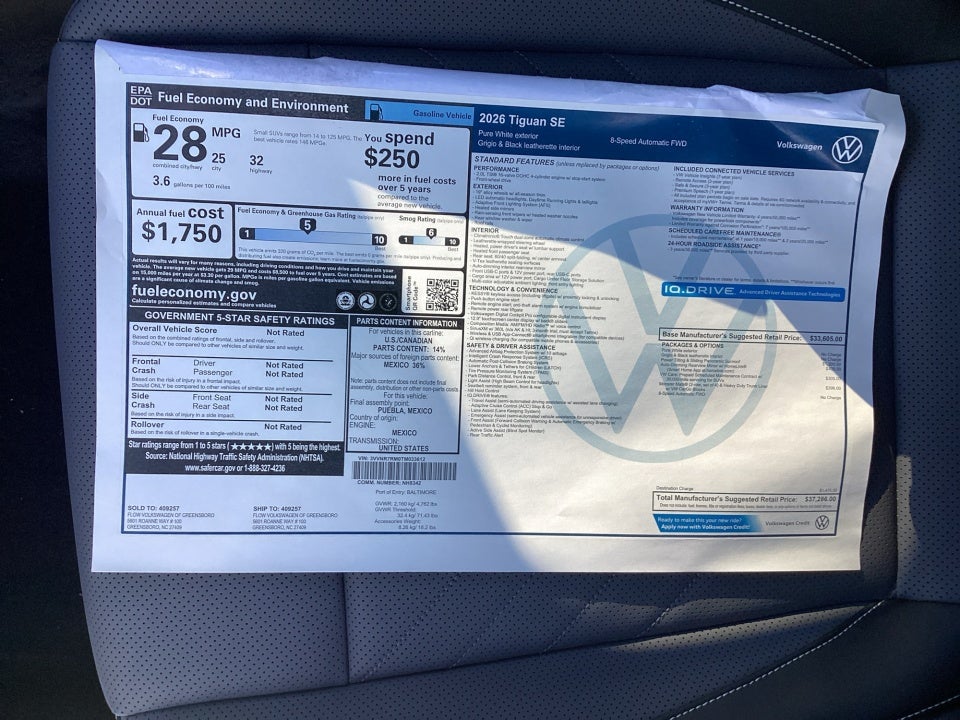 2026 Volkswagen Tiguan SE