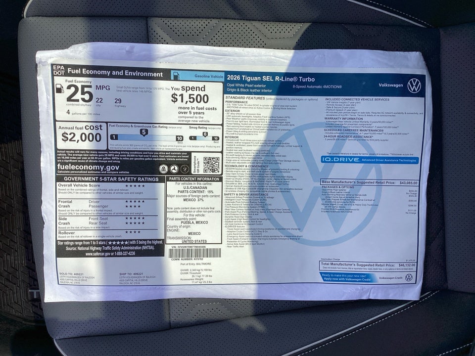 2026 Volkswagen Tiguan SEL R-Line Turbo