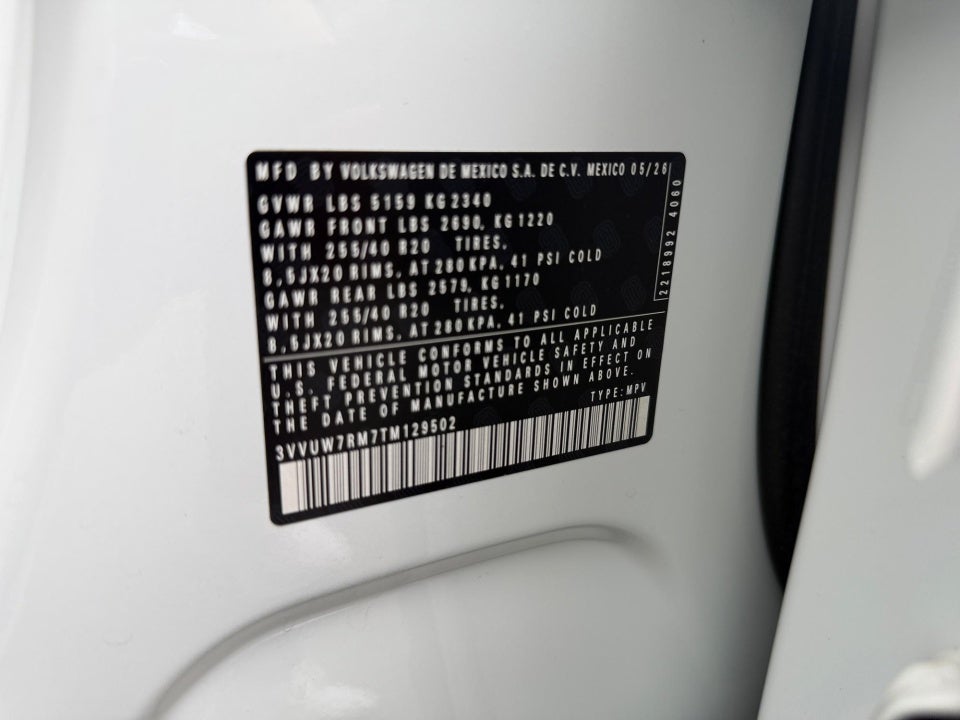 2026 Volkswagen Tiguan SEL R-Line Turbo