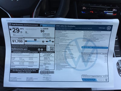 2026 Volkswagen Jetta GLI Autobahn