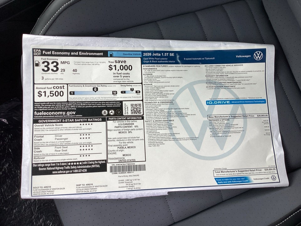 2026 Volkswagen Jetta SE