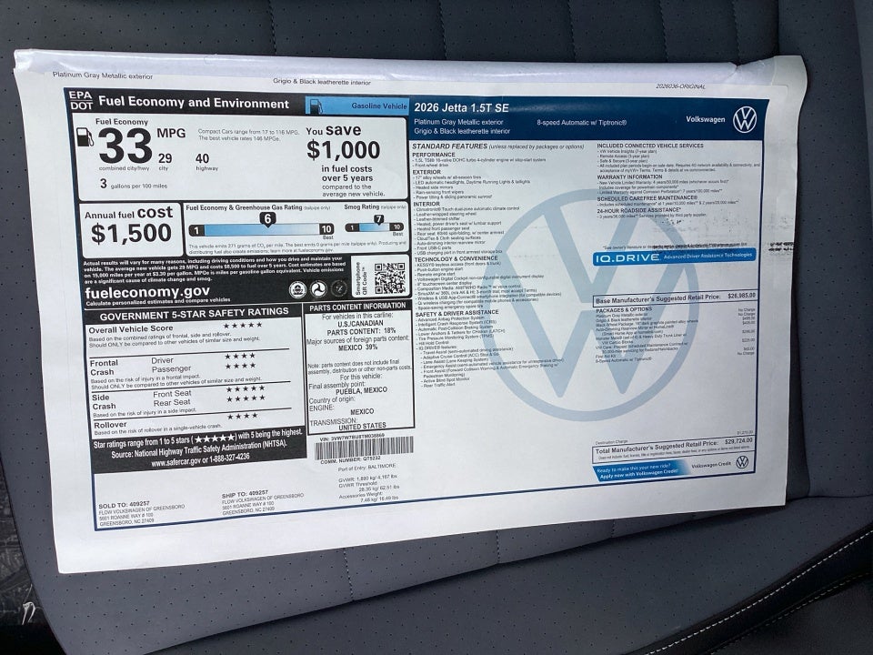 2026 Volkswagen Jetta SE