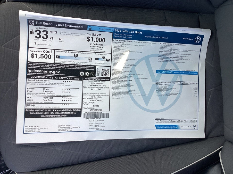 2026 Volkswagen Jetta Sport