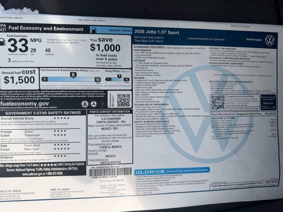2026 Volkswagen Jetta Sport