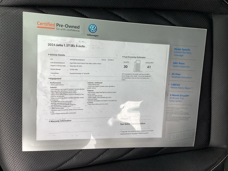 2024 Volkswagen Jetta 1.5T SEL