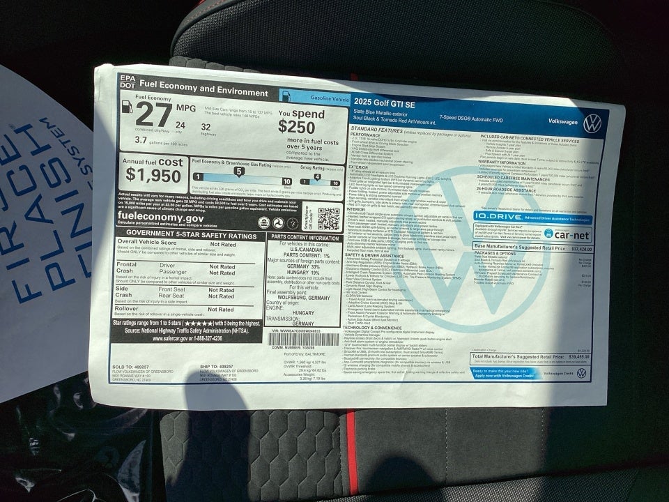 2025 Volkswagen Golf GTI 2.0T SE