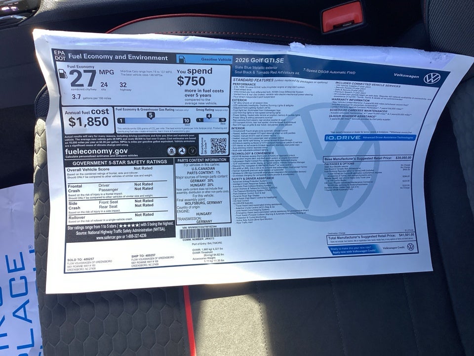 2026 Volkswagen Golf GTI SE