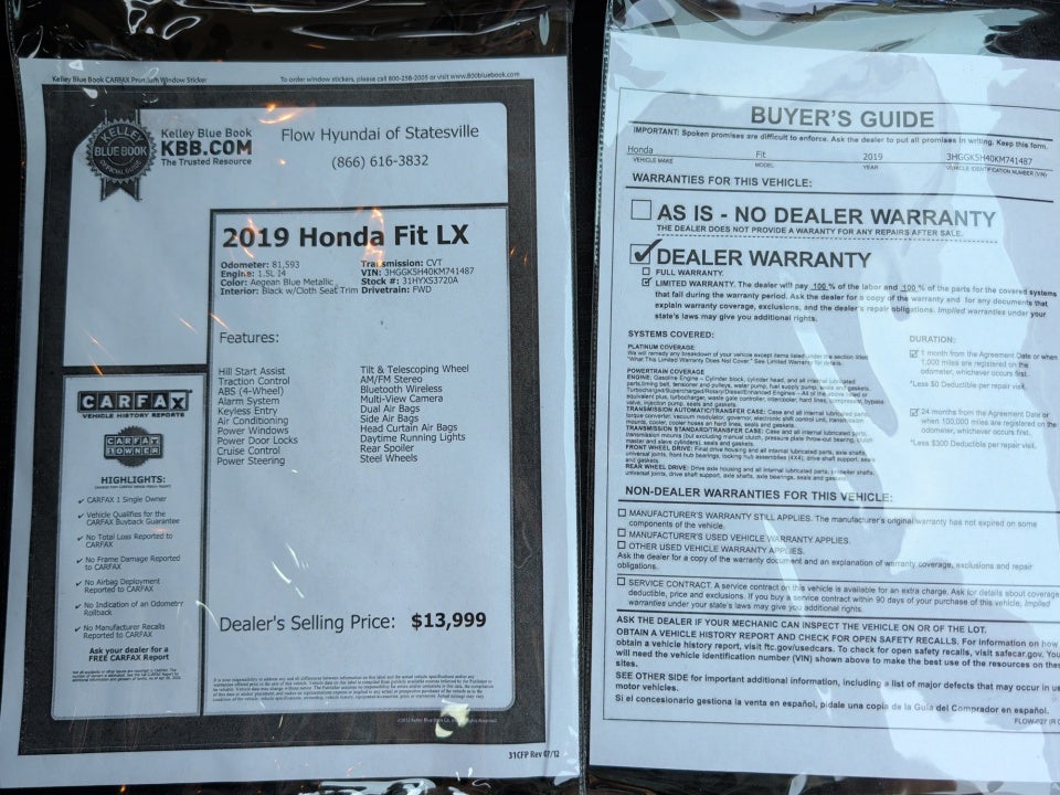 2019 Honda Fit LX