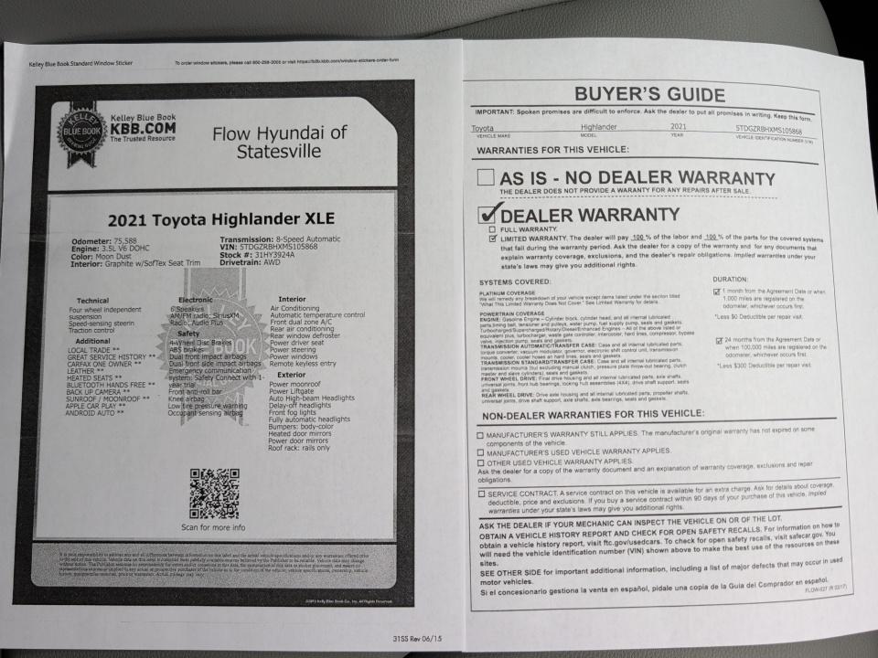 2021 Toyota Highlander XLE