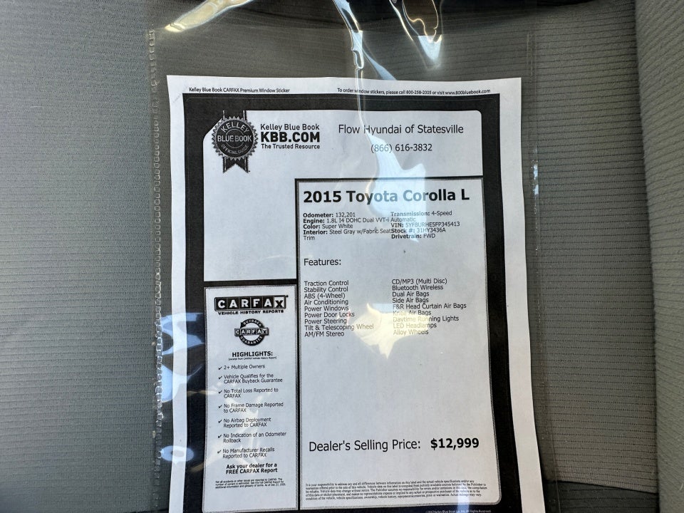 2015 Toyota Corolla L