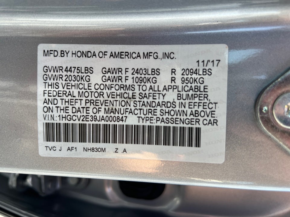 2018 Honda Accord Sport 2.0T