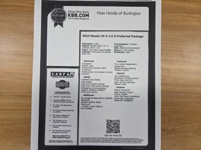 2025 Mazda Mazda CX-5 2.5 S Preferred Package