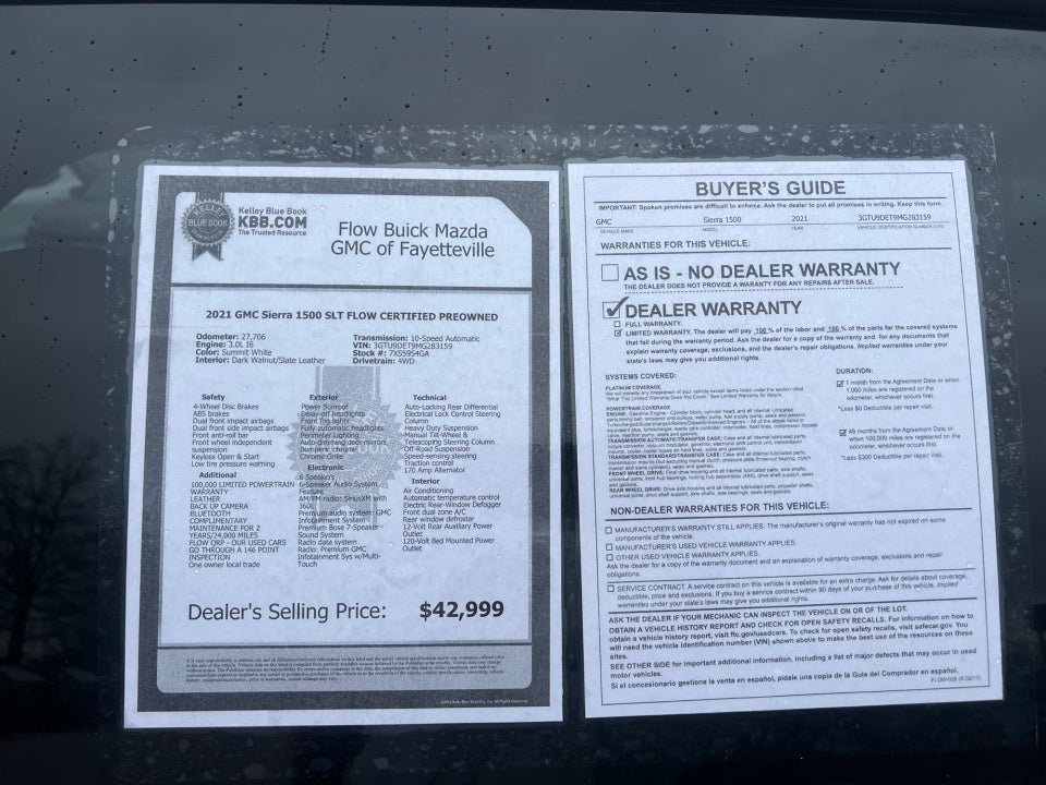 2021 GMC Sierra 1500 4WD Crew Cab Short Box SLT