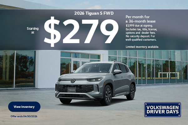 2026 Tiguan S Lease Offer - March