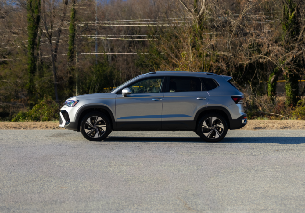 2026 VW Taos parked in an empty lot